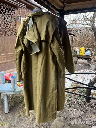 Плащ брезентовый с капюшоном новый СССР