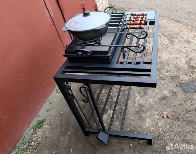 Мангал лофт с керамикой