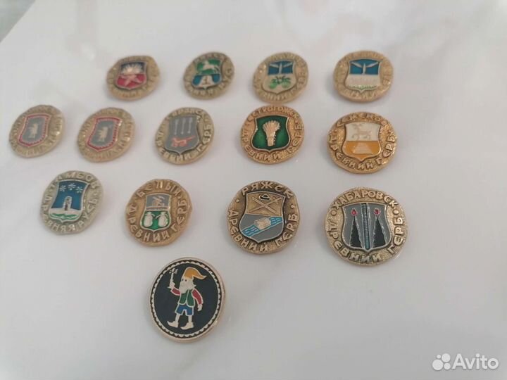 Значки СССР гербы городов