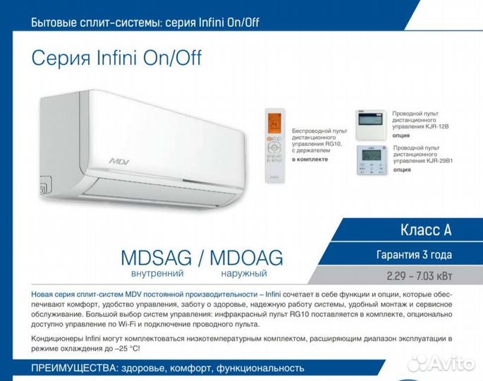 Кондиционер сплит-система MDV. Монтаж. Доставка