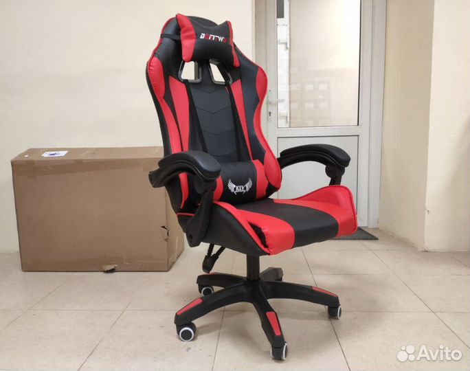 Игровое геймерское кресло компьютерное с массажем