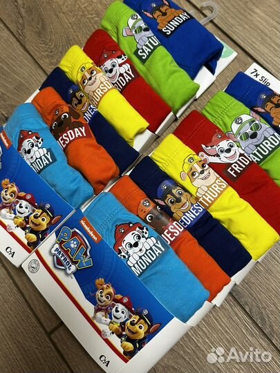 Трусы слипы на мальчика c&a 7шт 122/128