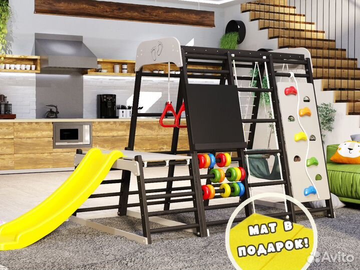 Шведская стенка со скалодромом