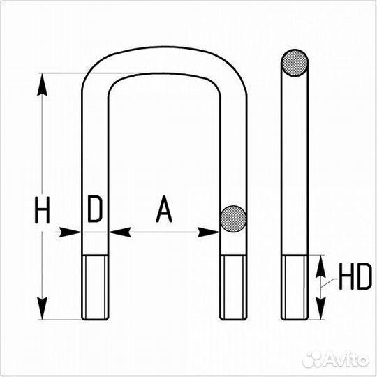 Стремянка BPW M24х128х365