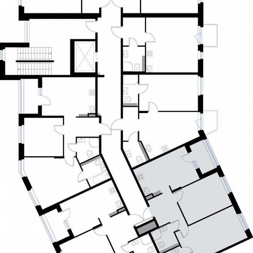 2-к. квартира, 57,1 м², 3/3 эт.