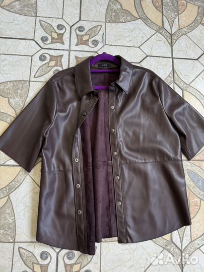 Кожаная рубашка lime