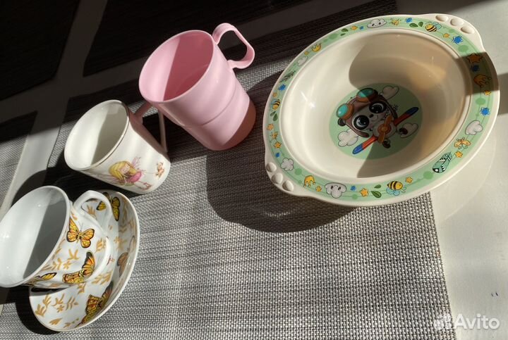 Чашка тарелка детская
