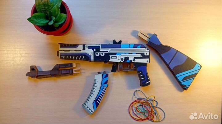 Деревянный резинкострел Ак-47 