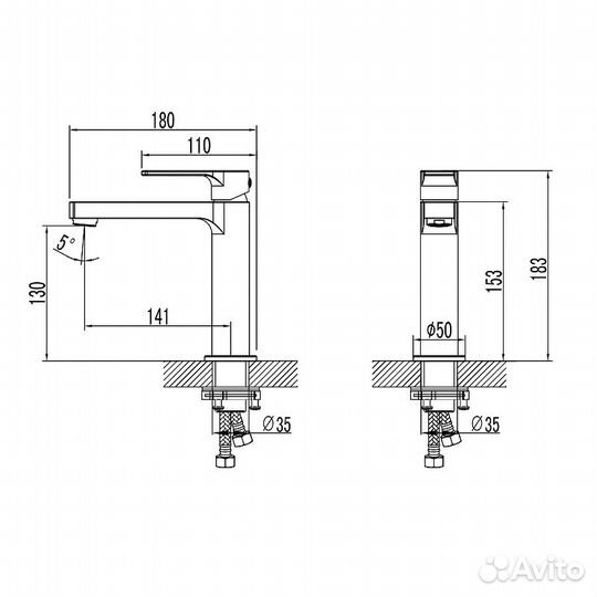 Смеситель для раковины Lemark lm1537c Хром