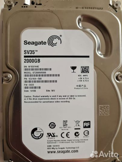 Жесткий диск Seagate 2TB SV35 st2000vx000