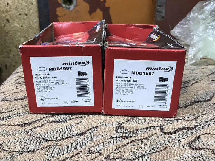 Тормозные колодки Mercedes Sprinter