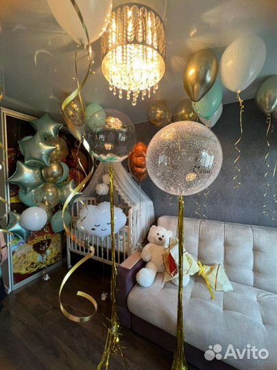 Шары и букеты на выписку