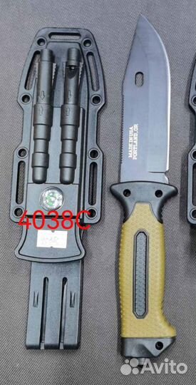 Нож походный Columbia 4038С с огнивом и свистком