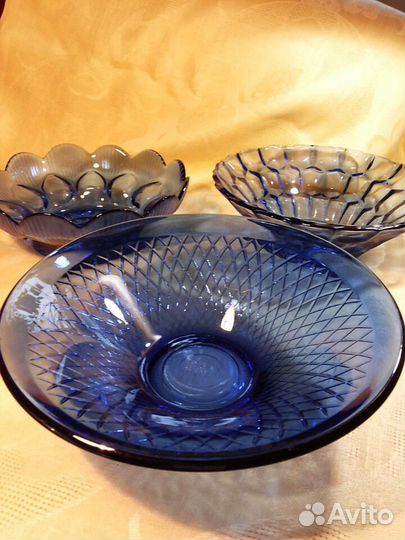 Салатник кобальт винтаж