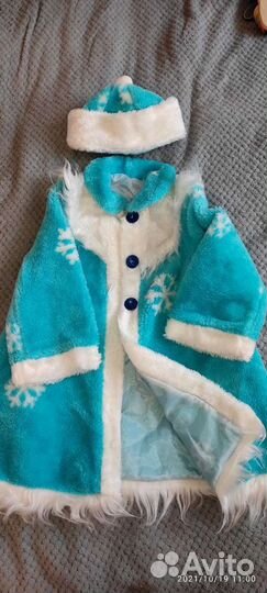 Костюм снегурочки на 4-6 лет