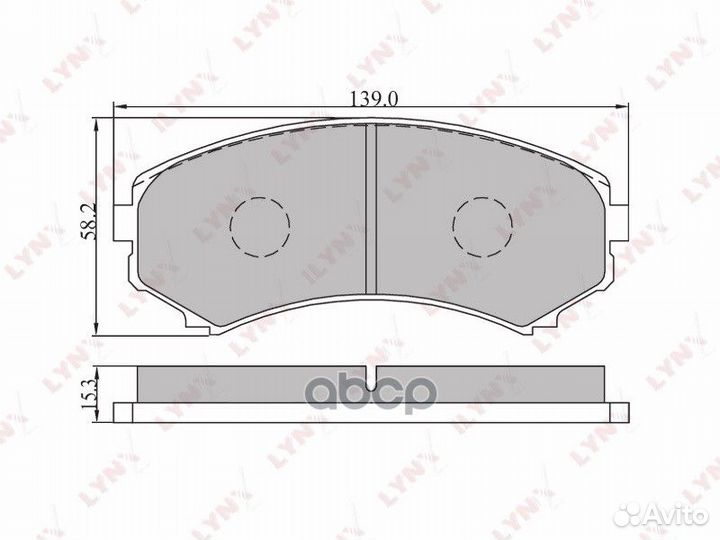 Колодки тормозные дисковые перед BD5506 LYN