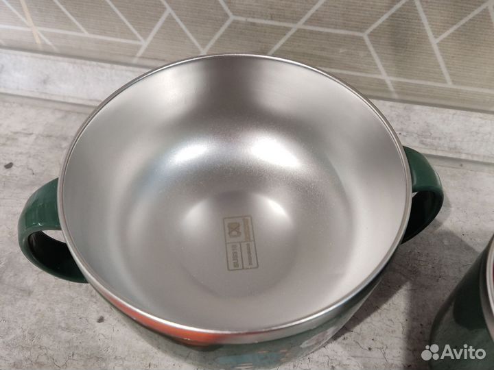 Детская кружка и тарелка термос для прогулок