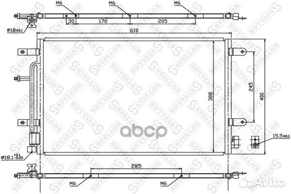 Радиатор конд Audi A4 1.8T-3.2 04 1045179SX