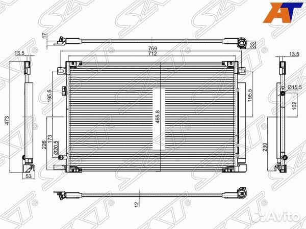 Радиатор кондиционера toyota camry japan