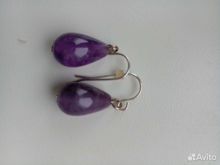 Бижутерия из аметиста, комплект