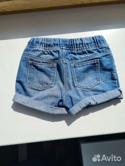 Джинсовые юбка и шорты для девочки next 92