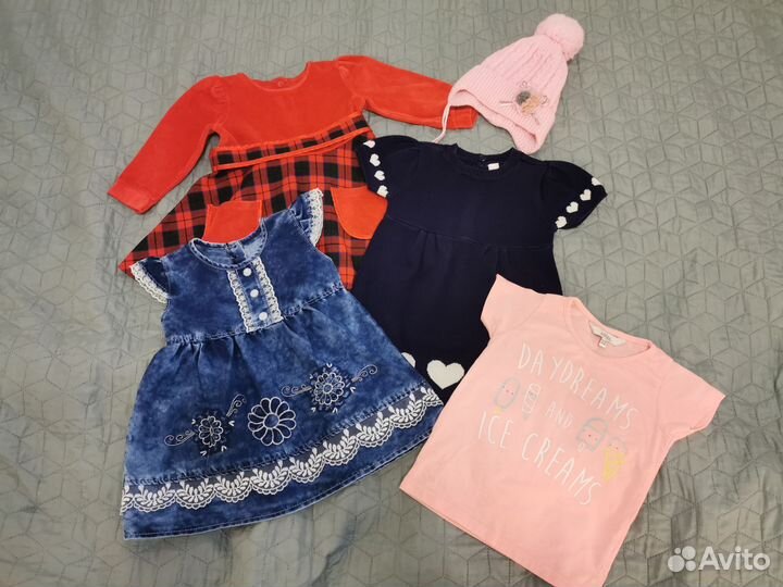 Вещи на девочку 12-18 месяцев (80см)