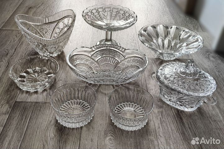 Посуда хрусталь СССР винтаж, 1970 - 1990 гг