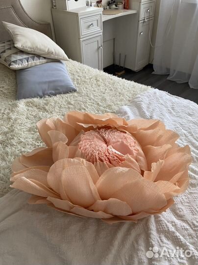 Цветок из гофрированной бумаги