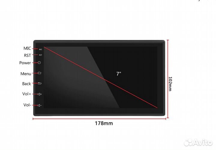 Android 9.1 (178*102) Универсальная магнитола