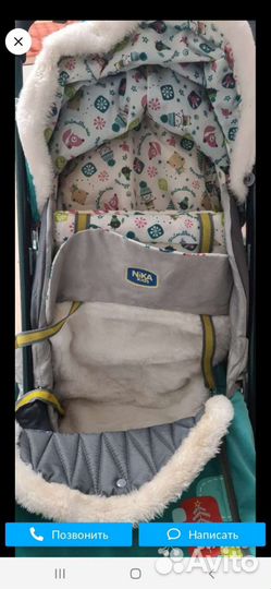 Коляска санки ника kids 7-2 с лисичкой