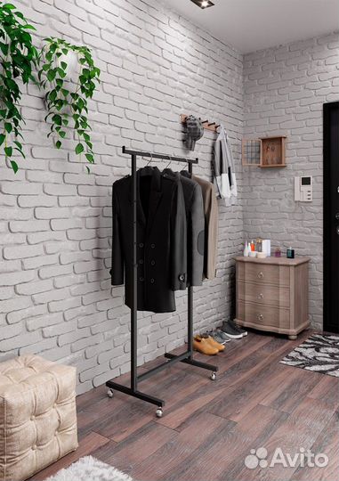 Вешалка напольная compatto-G-nero на усиленных кол