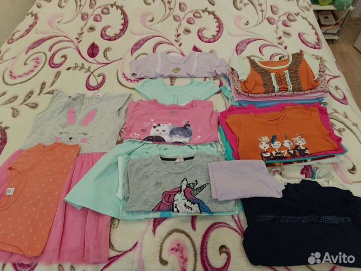 Вещи пакетом для девочки 110-128