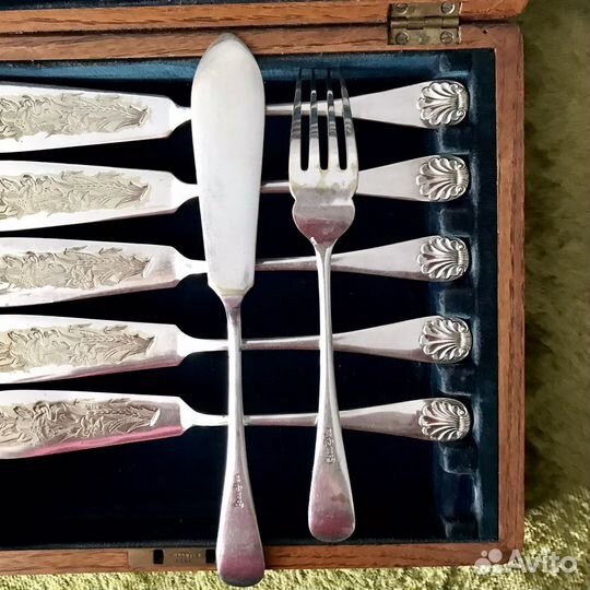 Набор антикварных столовых приборов, Англия