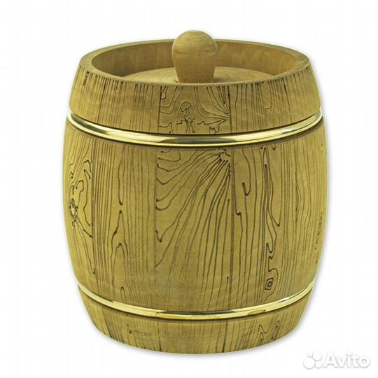 Бочка медовая Бондарь 1.5 кг (липа, темная, крышка