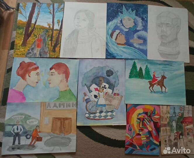 Делаю поделки и рисунки в детский сад, школу