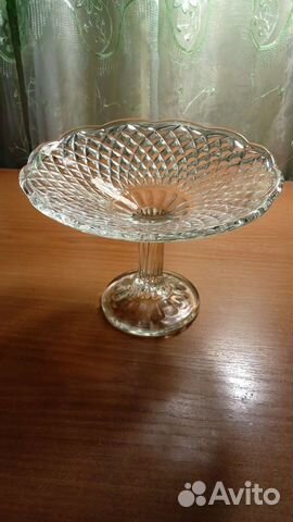 Ваза на ножке стекло СССР