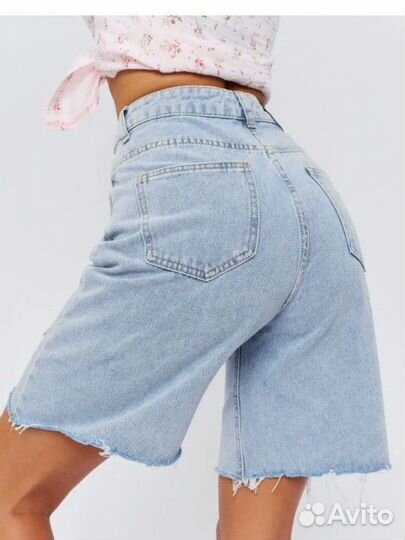 Новые женские шорты Бермуды джинсовые рваные