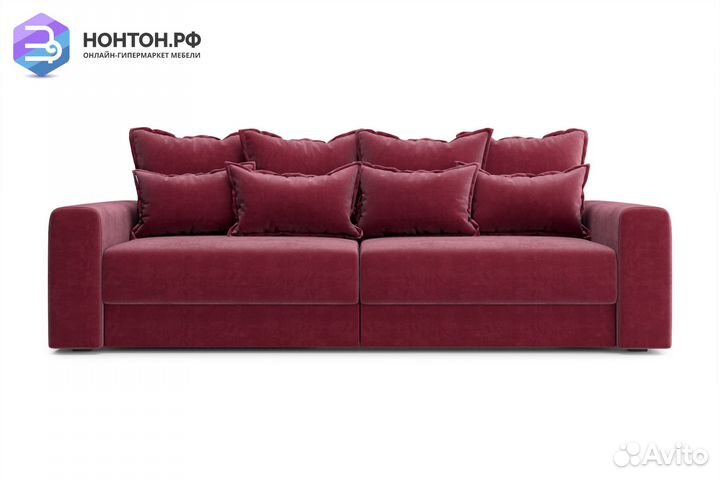 Диван тик-так Омега бордовый