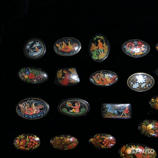 Броши СССР лаковая миниатюра