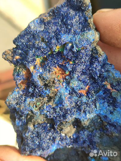 Азурит с малахитом