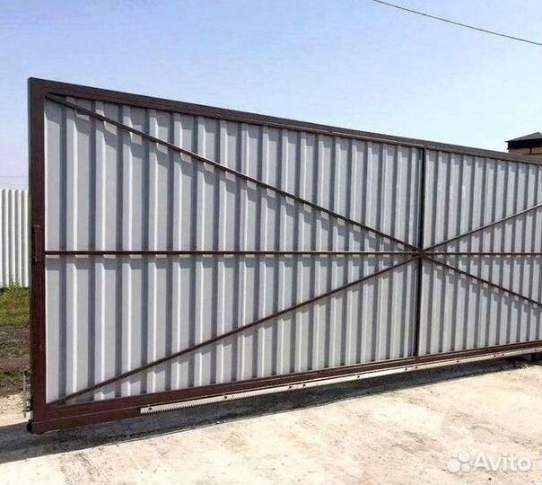 Откатные ворота с монтажом и фундаментом под ключ