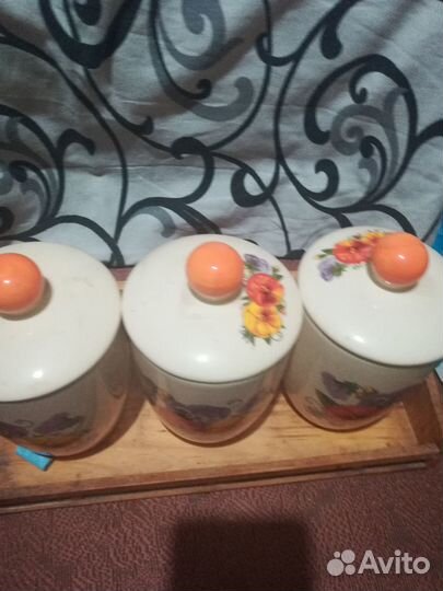 Баночки для сыпучих продуктов. Керамика