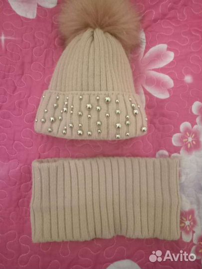 Комплект шапка, шарф