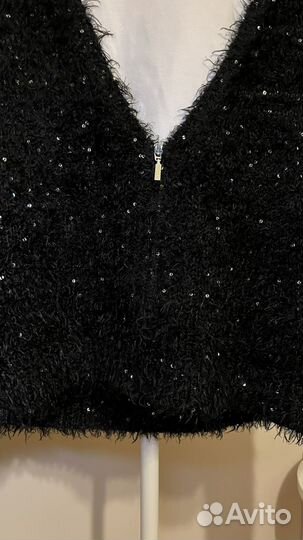 Кардиган с пайетками на молнии