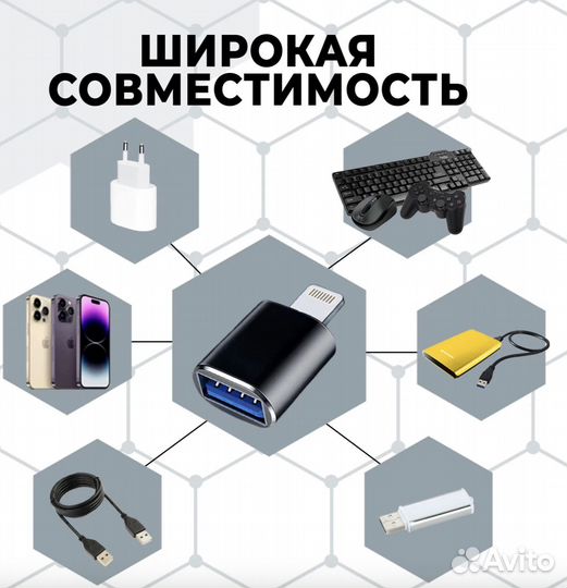 Переходник для флешки/Адаптер Lightning USB iPhone
