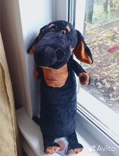 Мягкая игрушка подушка, длинная собачка такса