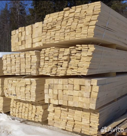 Доска обрезная 50х150х6м,осина ГОСТ