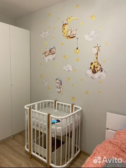 Кроватка трансформер детская LUX+бортики