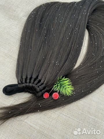 Хвост волосы на резинке