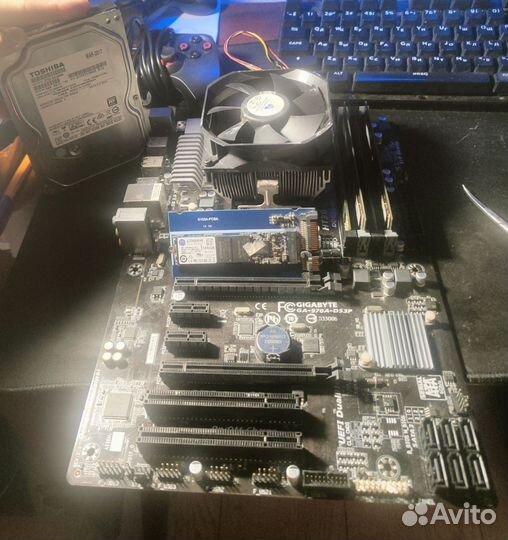 Комплект (материнка,оператива,проц,кулер,М2,HDD)